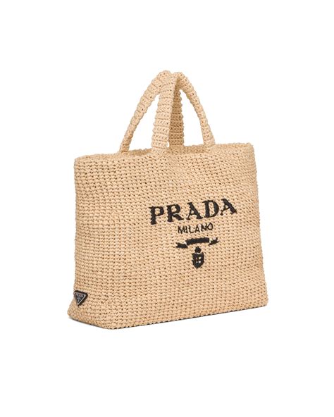 prada raffia tore|Prada shopping tote.